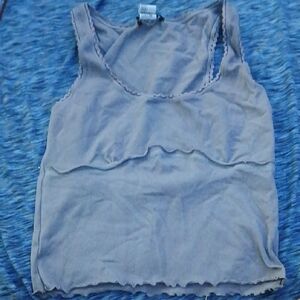 Forever 21 Brown Ribbed Fitted Tank Top